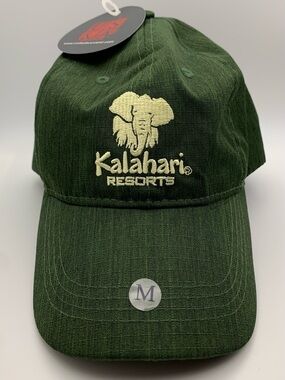 New Kalahari Resorts Hat Green Adjustable Buckle Sz M Souvenir Baseball Cap NWT!